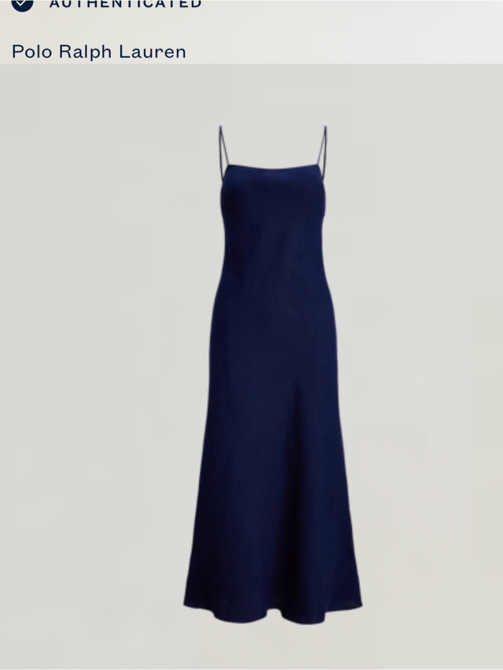 Ralph Lauren Classic Navy cotton Spaghetti Strap Dress  size 6